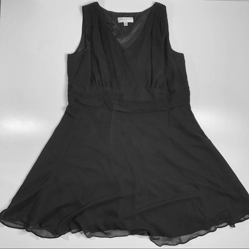 Donna Ricco Black Silk Dress